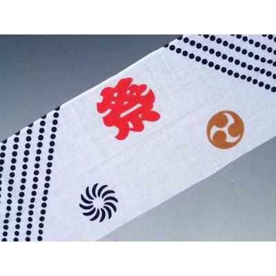 手ぬぐい 豆絞り 獅子毛 三つ巴 手拭い 踊り 祭 子供用 （s6200