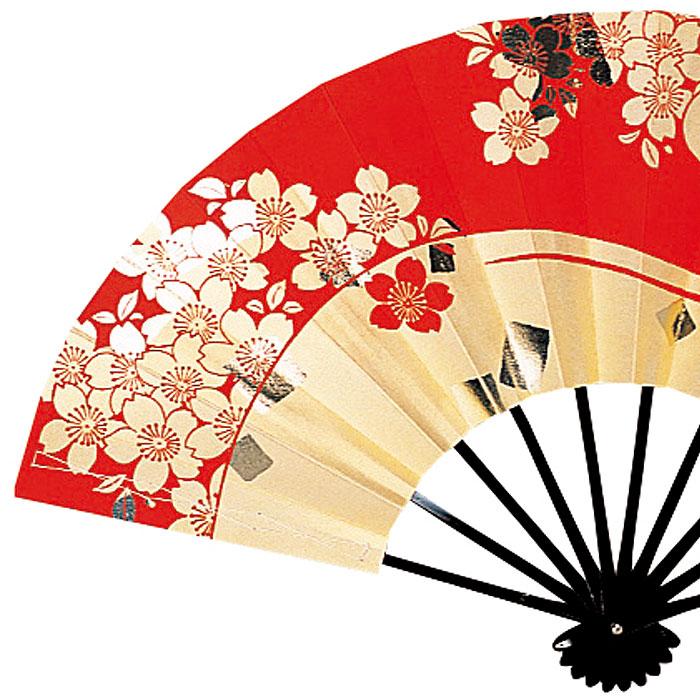 舞扇子 赤 金 切箔 桜 流水 扇子箱付 日本製 日本舞踊 (o舞2244 舞扇子 赤 金 切箔 桜 流水 扇子箱付 日本製 日本舞踊 (o舞2244