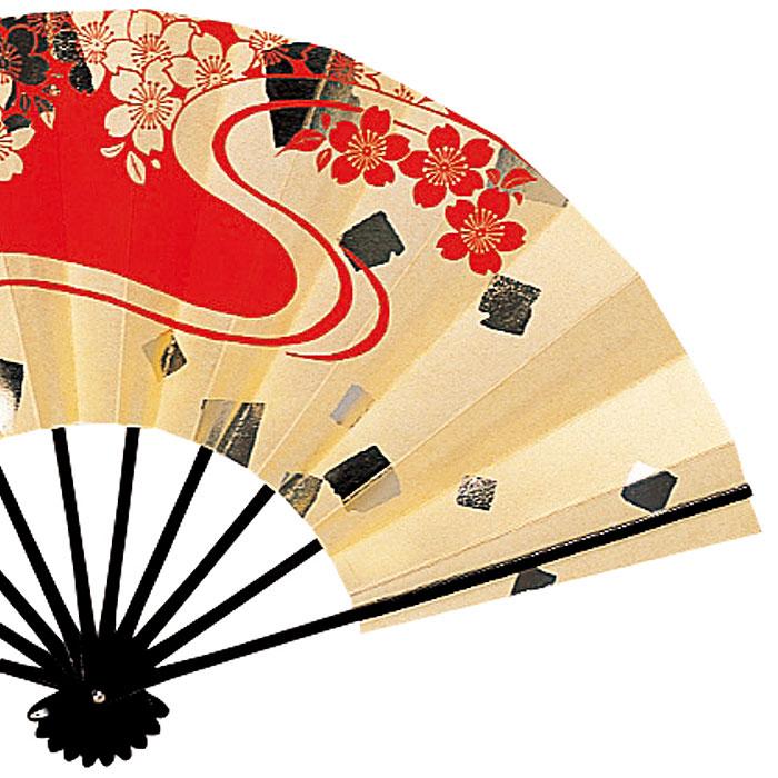舞扇子 赤 金 切箔 桜 流水 扇子箱付 日本製 日本舞踊 (o舞2244 舞扇子 赤 金 切箔 桜 流水 扇子箱付 日本製 日本舞踊 (o舞2244