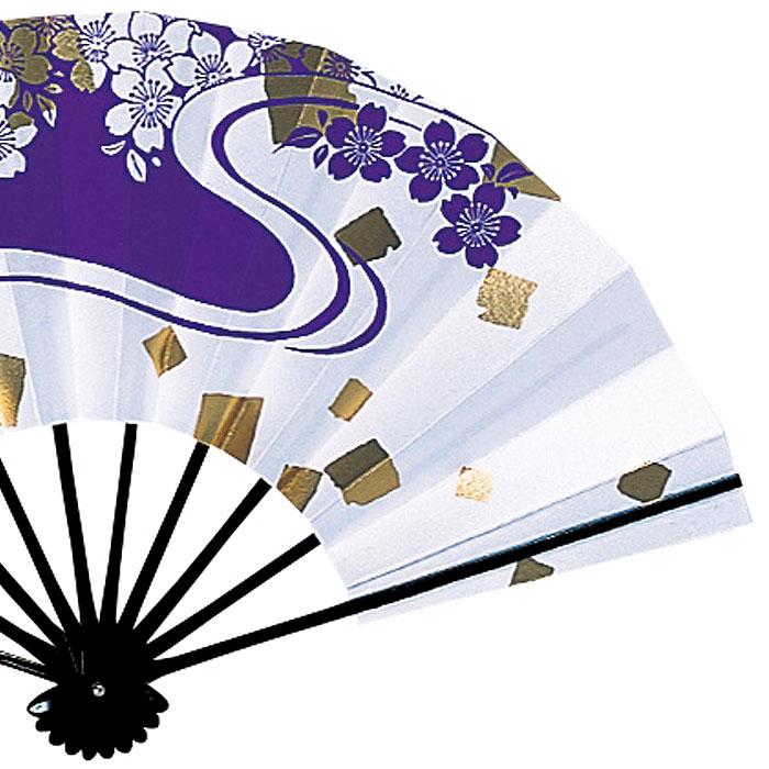 舞扇子 紫 切箔 桜 流水 扇子箱付 日本製 日本舞踊 (o舞2245 舞扇子 紫 切箔 桜 流水 扇子箱付 日本製 日本舞踊 (o舞2245