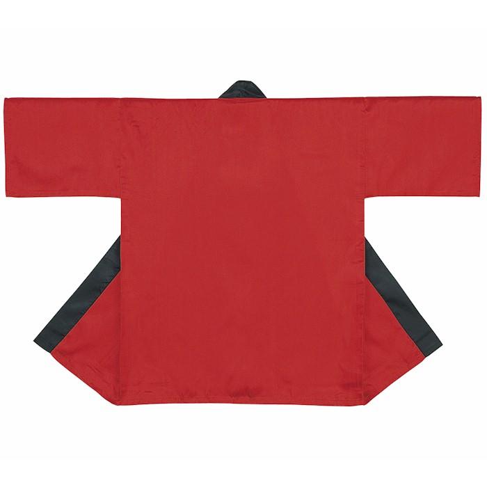 法被 半纏 赤 レッド サテン 無地 はっぴ ハッピ 祭 メンズ レディース