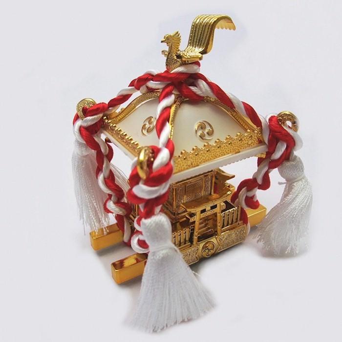 飾りミニ神輿 白 黒 小 （s輿202） 神輿 イベント みこし 飾り 祭り