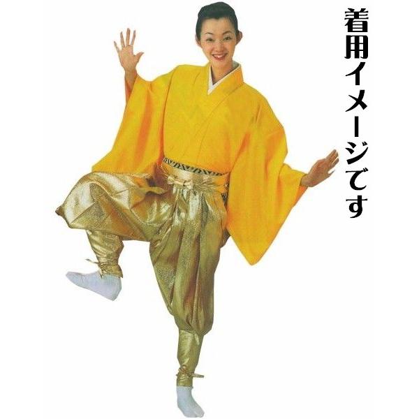 たっつけ袴 金 無地 南京玉すだれ 手古舞 袴 （s迎8712） 仕立上がり