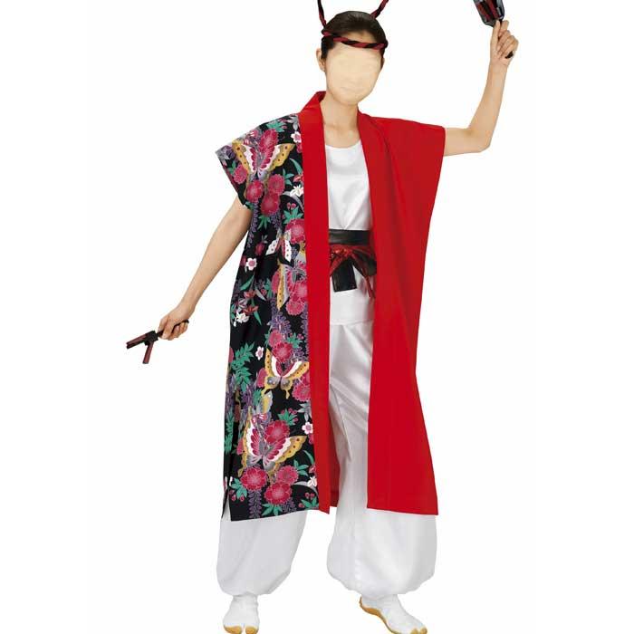 法被 ロング 長半纏 お取り寄せ商品 はっぴ メンズ よさこい K3 衣装 ハッピ 袢纏 祭り 長い レディース 風神雷神 大人 まつり 祭