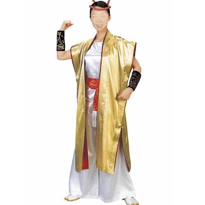 法被 ロング 長半纏 長い 金 無地 はっぴ ハッピ 祭 袖なし 袖無し半纏