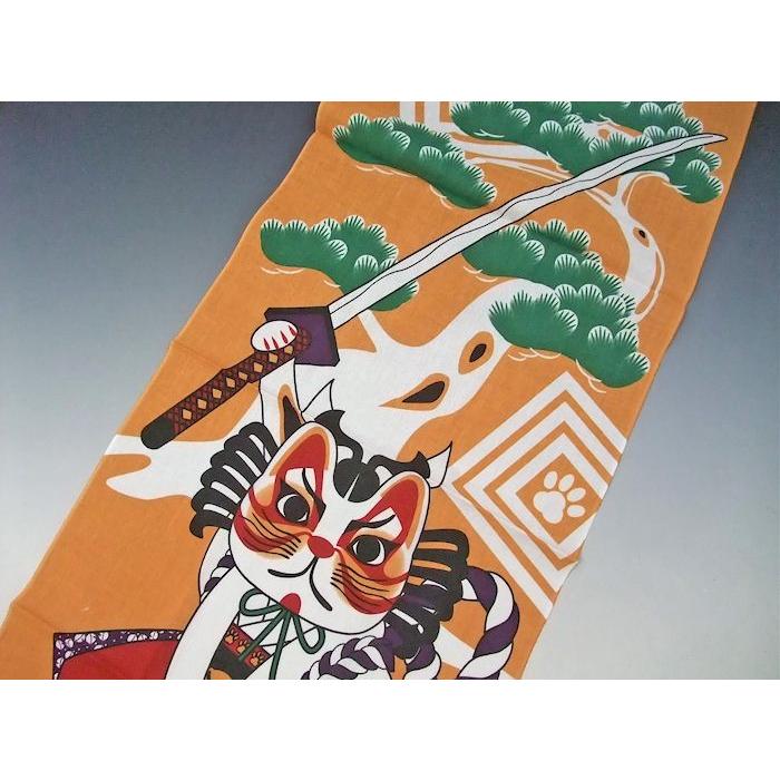 手拭い 歌舞伎 暫 手ぬぐい てぬぐい ネコ ねこ 猫 しばらく メール便