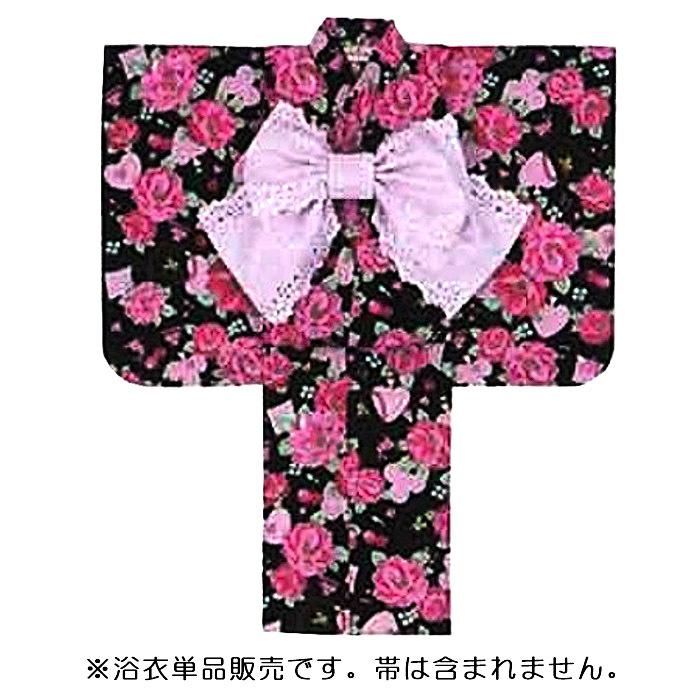 セイコマツダ 浴衣 子供 女の子 ブランド SEIKO MATSUDA 黒地 セイコマツダ 浴衣 子供 女の子 ブランド SEIKO MATSUDA 黒地