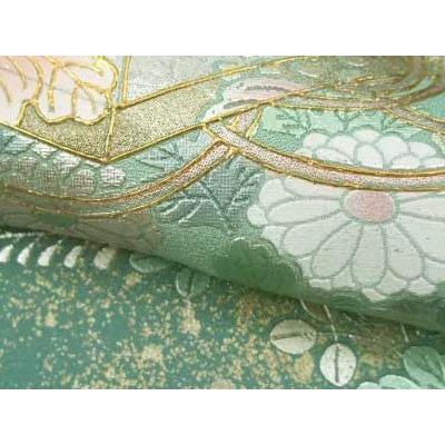 セール 着物 訪問着 正絹 文箱 秋草 仮絵羽 きもの 未仕立て 絹 ほう