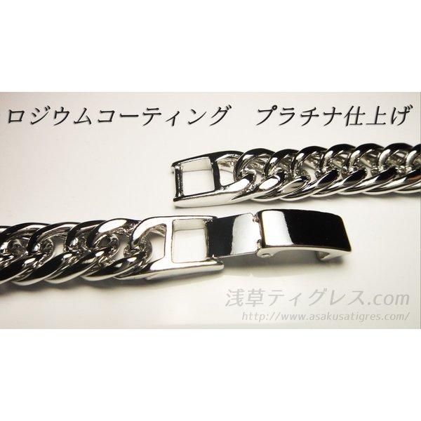 ダブル喜平ネックレス 4面カット ロジウム/18金コーティング ダブル喜平ネックレス 4面カット ロジウム/18金コーティング