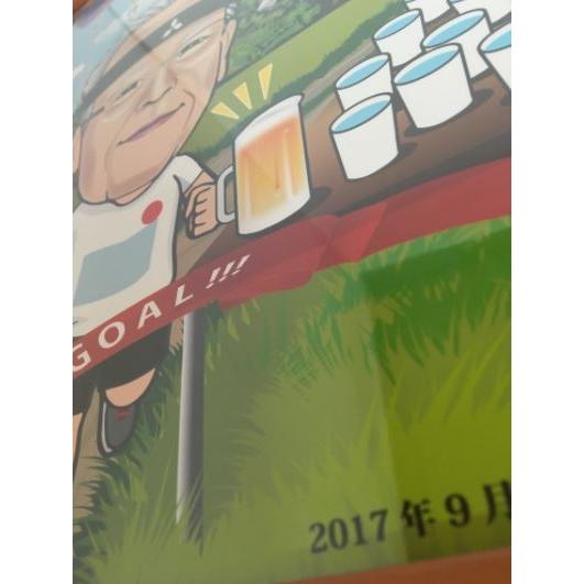 退職記念（敬老の日・還暦・母の日）似顔絵 額入りA4サイズ1名様絵