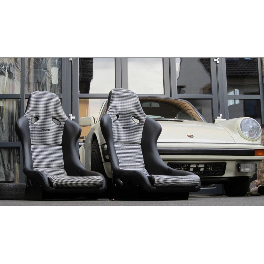 レストア用シート生地　ポルシェ・ぺピタ(Pepita)　ホワイト／ブラック