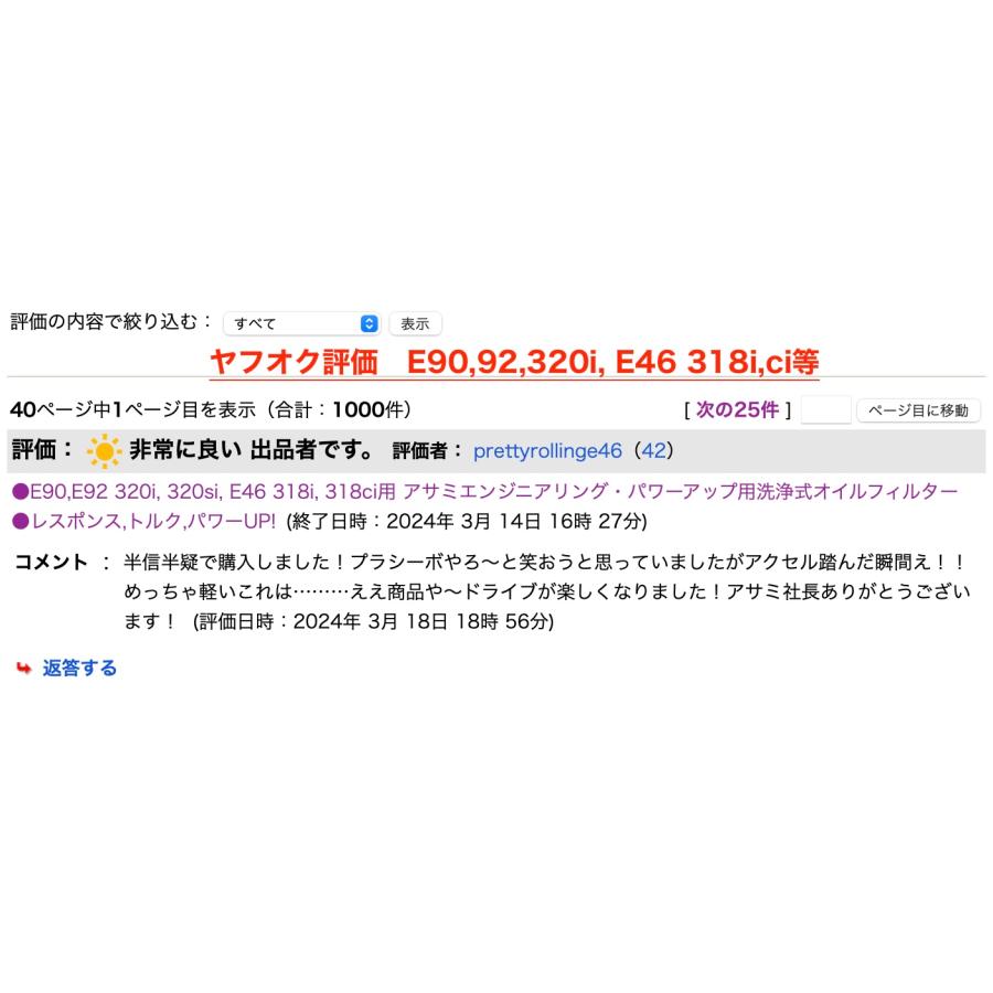 ポルシェ純正品番 99610722553, 99610702054, 99610702055, 99610722552, 99610722560 適合品 アサミエンジニアリング・レーシングオイルフィルター | PORSCHE | 20