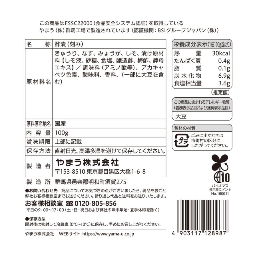 漬物 国産赤しば漬 100g 10袋入 柴漬け しばづけ ご飯のお供  やまうの漬物 | やまう | 01