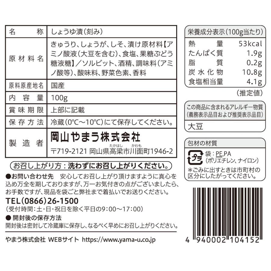 漬物 国産赤しば漬 生造り100g 10個単位(要冷蔵) 柴漬け しばづけ ご飯のお供 岡山やまう やまうの漬物 | やまう | 01