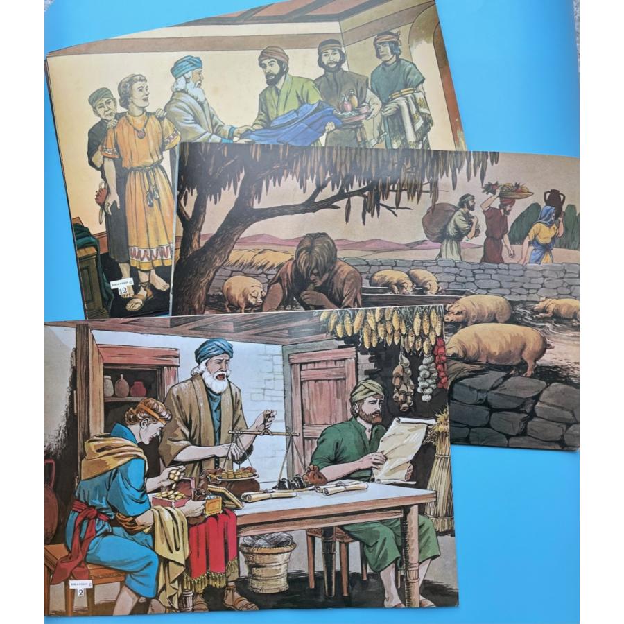 キリスト教紙芝居：BIBLA VISION 3点セット：放蕩息子物語・復活物語
