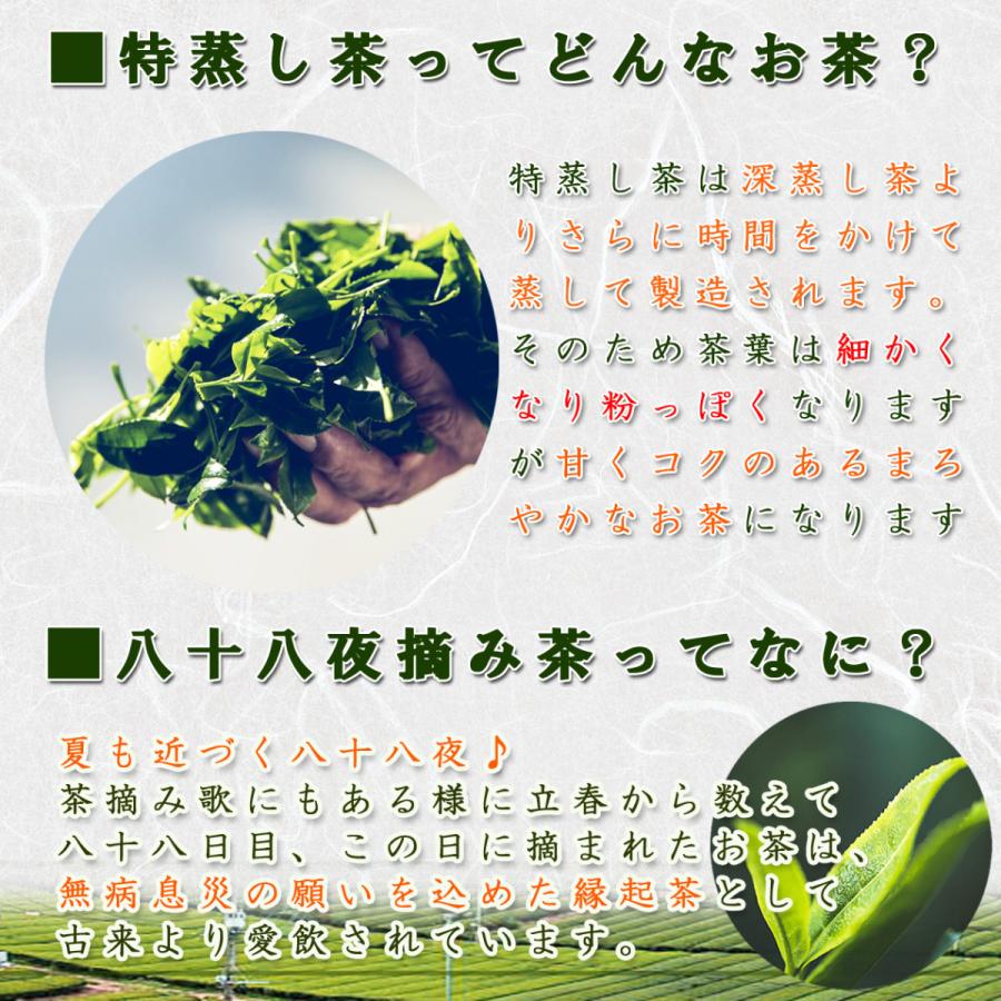 お茶 八女茶 特蒸し上煎茶 100g 八十八夜摘み 健康 カテキン 殺菌効果