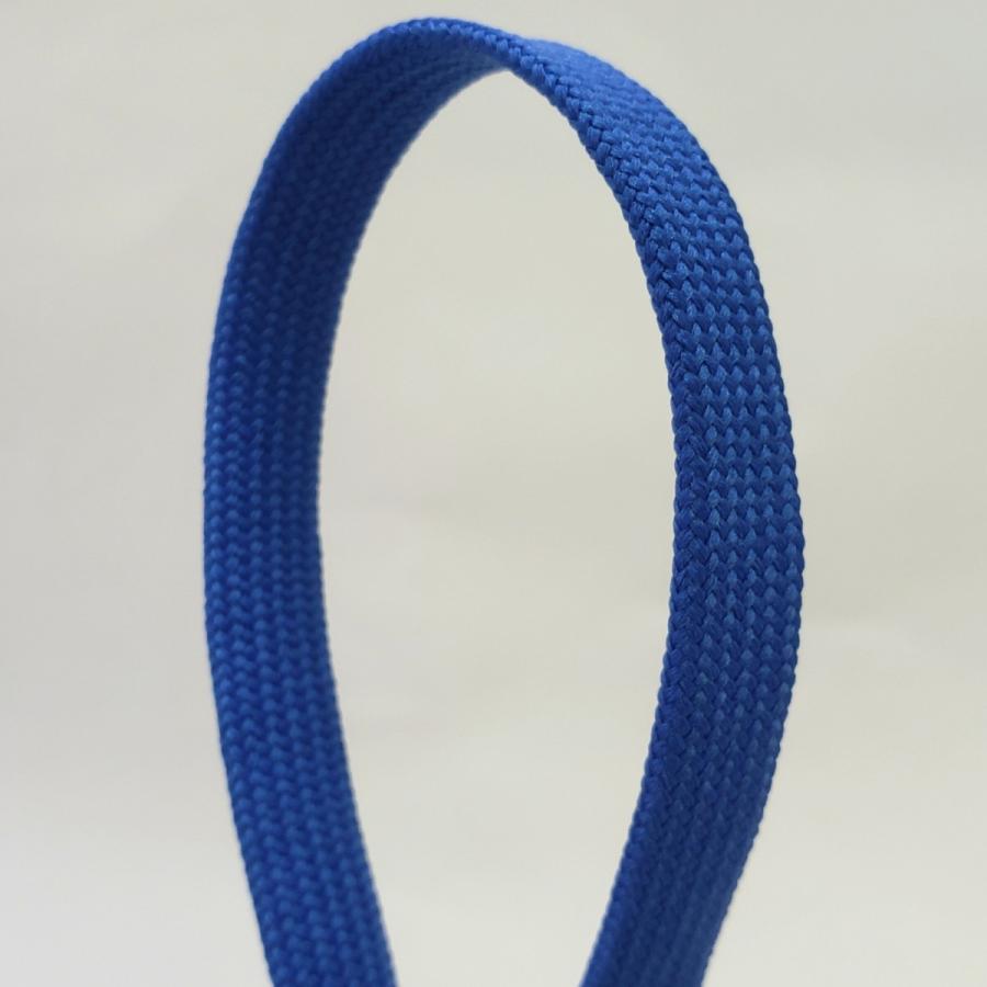 ネームホルダーストラップ紐48打ポリエステルコードブルー約10mm×100m