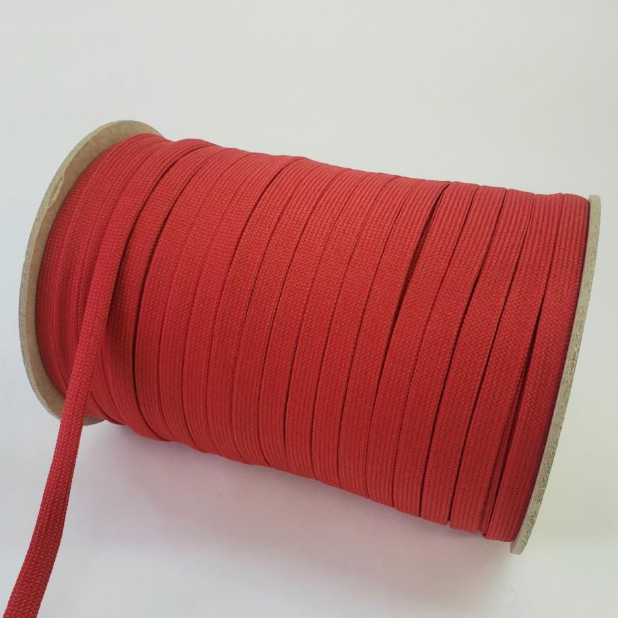 ネームホルダーストラップ紐48打ポリエステルコードレッド巾10mm×100m