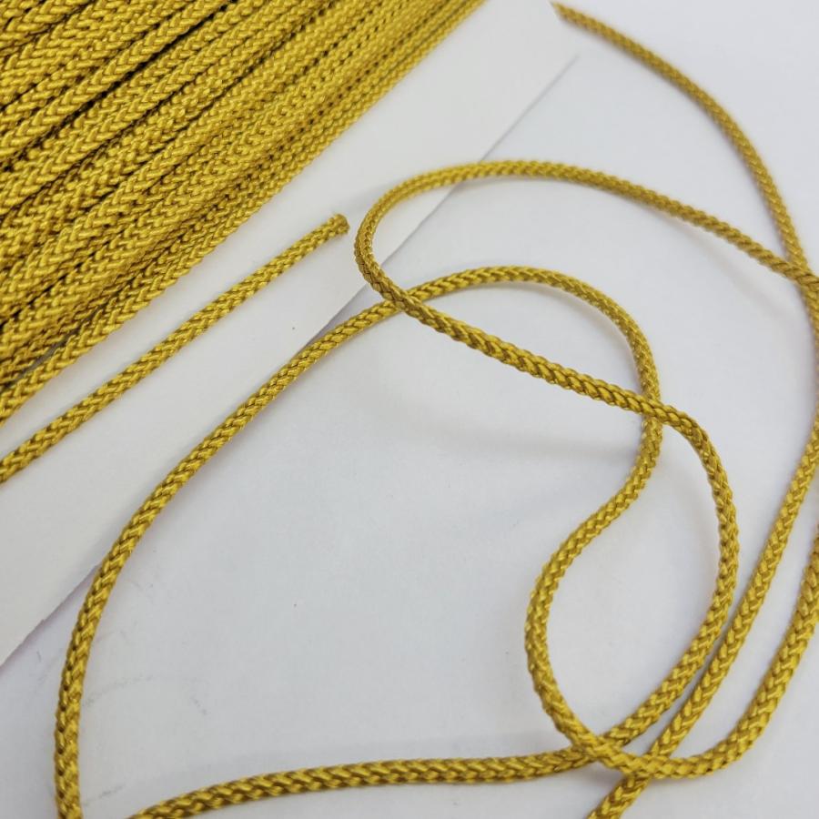 ポリエステルコード 江戸打ち紐 細 ゴールド2mm×20m巻 : アサノ