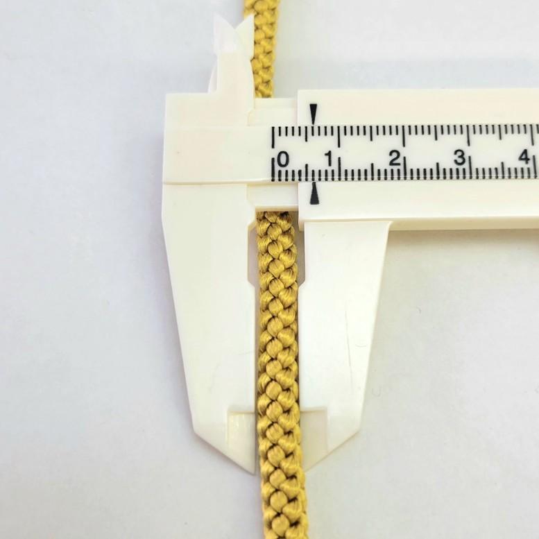ポリエステルコード 江戸打ち紐 極太 ゴールド6mm×10m巻 : アサノ