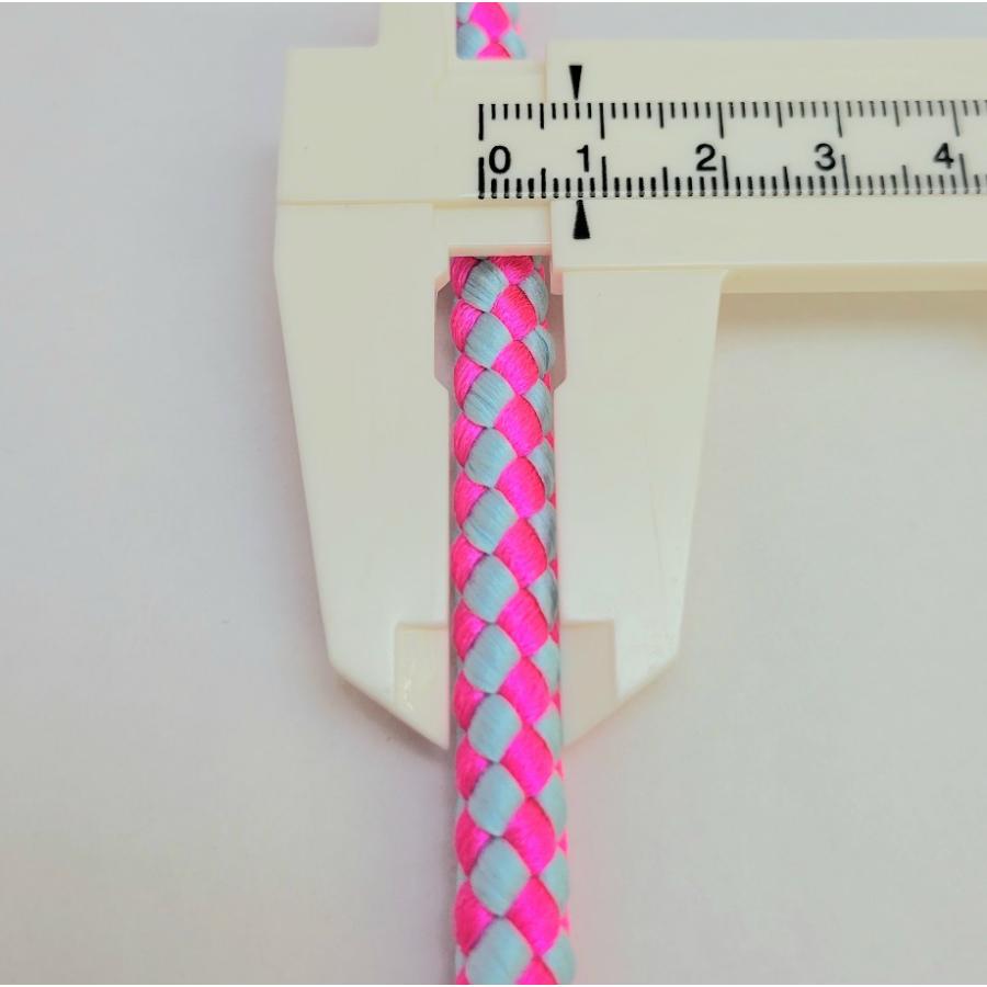 ナイロン8打柄ロープ8mmピンク×グレー100m巻 : アサノファイバ ナイロン8打柄ロープ8mmピンク×グレー100m巻 : アサノファイバ