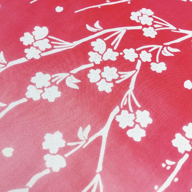 手ぬぐい しだれ桜とメジロ 春 注染てぬぐい 飾る 日本製 : 0295