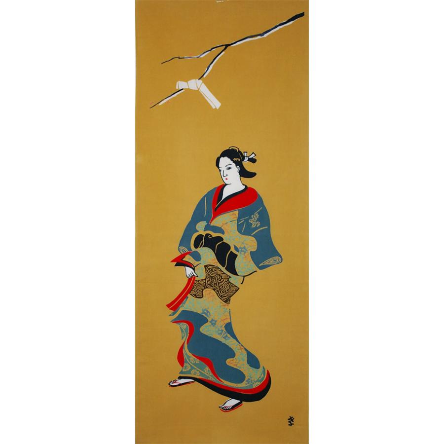 美術品・アンティーク・コレクション 美人絵 額 元禄 見返り