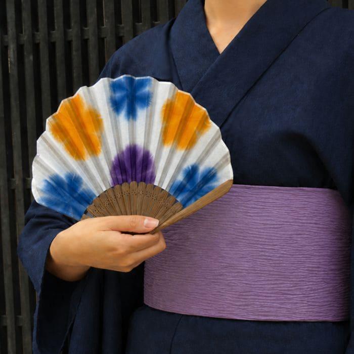 手ぬぐい扇子 有松絞り 夏 ギフト : 手ぬぐい専門店 麻布十番 麻の葉