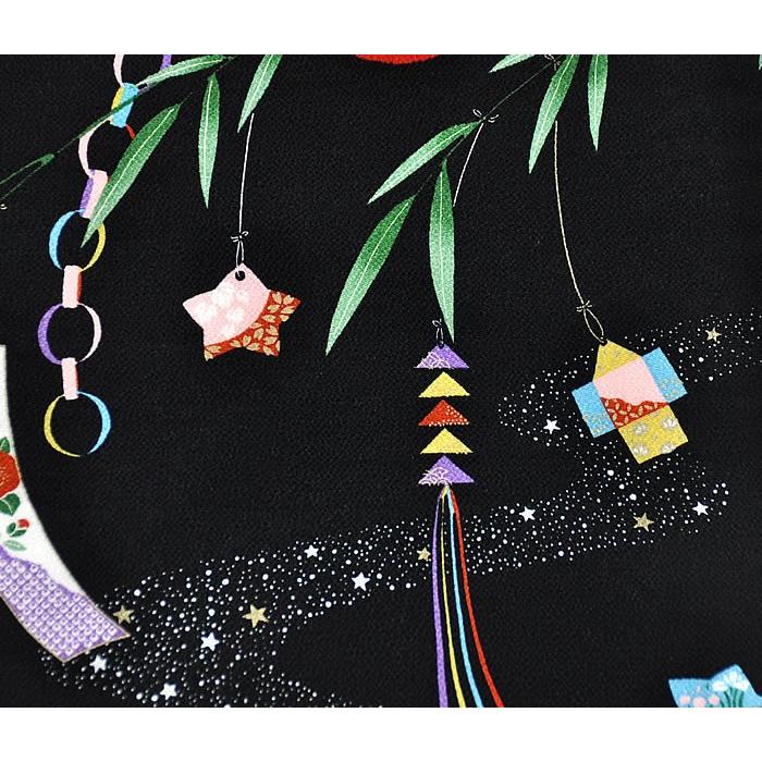 ポール付き 二巾風呂敷 七夕 笹飾り 0605 122 7月 季節物 贈り物 たなばた 和柄 和小物 お洒落 おしゃれ 黒 赤 天の川 星 鶴 0605 122 浅野屋呉服店 通販 Yahoo ショッピング