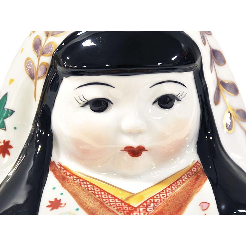 九谷焼 九谷 万平窯 姫だるま「福結夢」 ［ 0607-116 ] 置物 飾り 人間