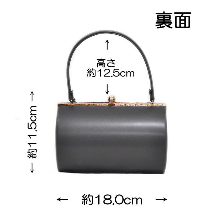 振袖用 草履・バッグセット Mサイズ（刺繍半襟付き） -さくら/グレー 