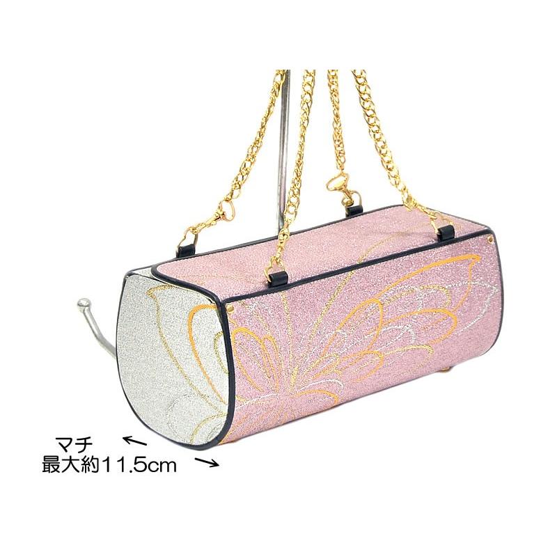 振袖用 草履・バッグセット Lサイズ -蝶・ハート/ピンク- [ 1411-1750