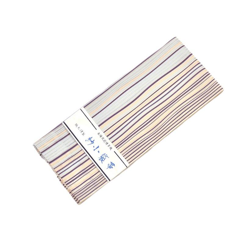 博多織　小袋帯　正絹 女物 正絹 本場筑前博多織 紗 小袋帯 -縞- [ 1606-2084 ] 着物 きもの