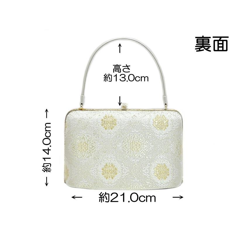 礼装用 東京浅草製 草履・バッグセット Lサイズ -吉祥文様/シルバー系
