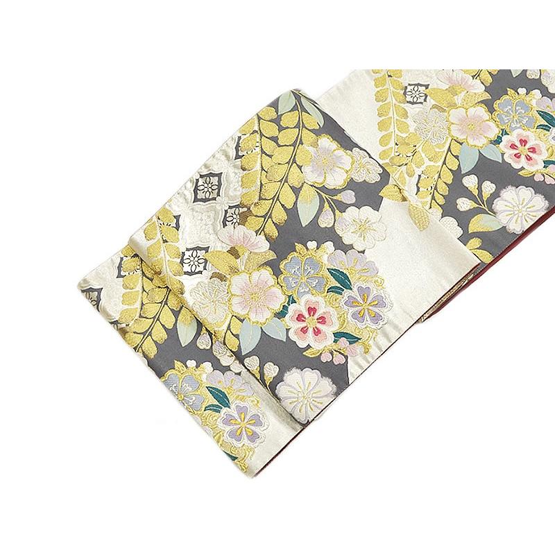 高級 4351585KH 袋帯 西陣織 美品 正絹 桜 振袖 general-bond.co.jp