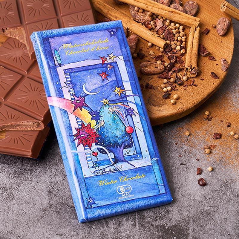 フェアトレード有機ウインターチョコレート　100g/  バレンタイン ホワイトデー ギフト  可愛いパッケージ(メール便 単品6個まで対応) | 第3世界ショップ