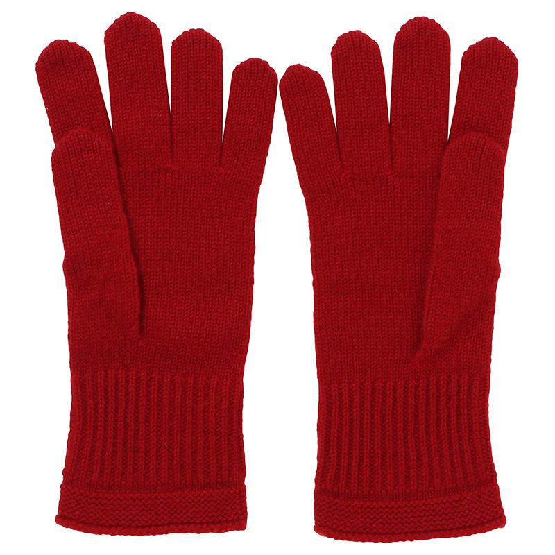 カシミヤ100％ 5本指手袋（赤）(メール便対応) : 第3世界ショップ公式
