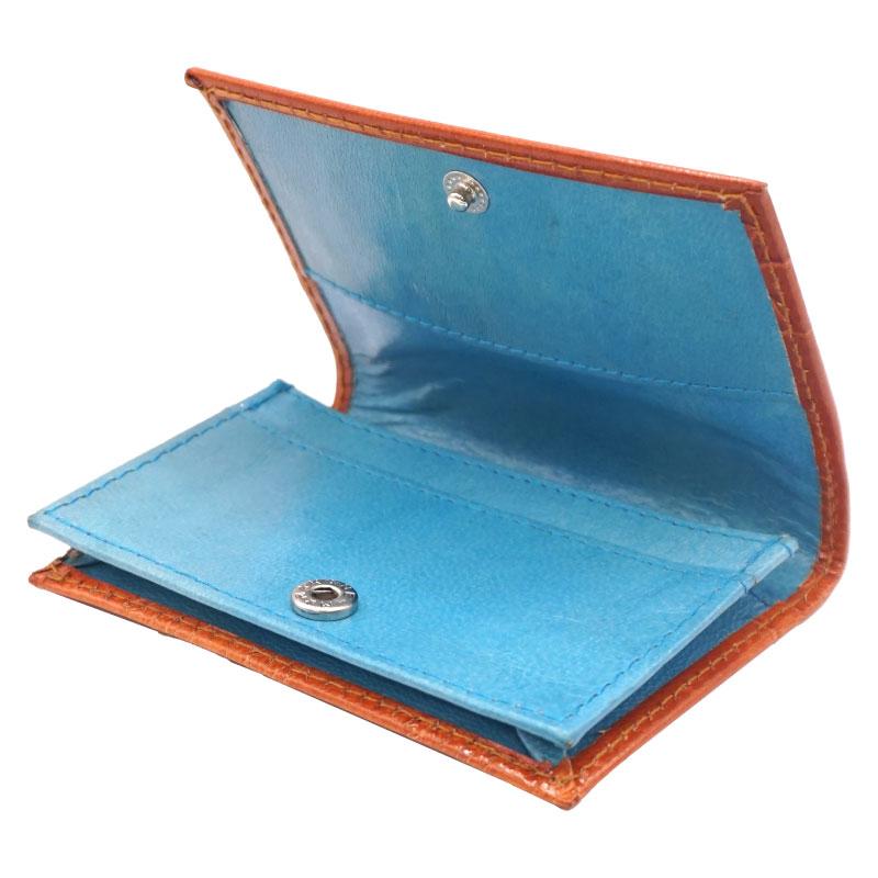 (リニューアル)山羊革 カードケース ゾウ柄（薄茶）(メール便対応) |  | 02