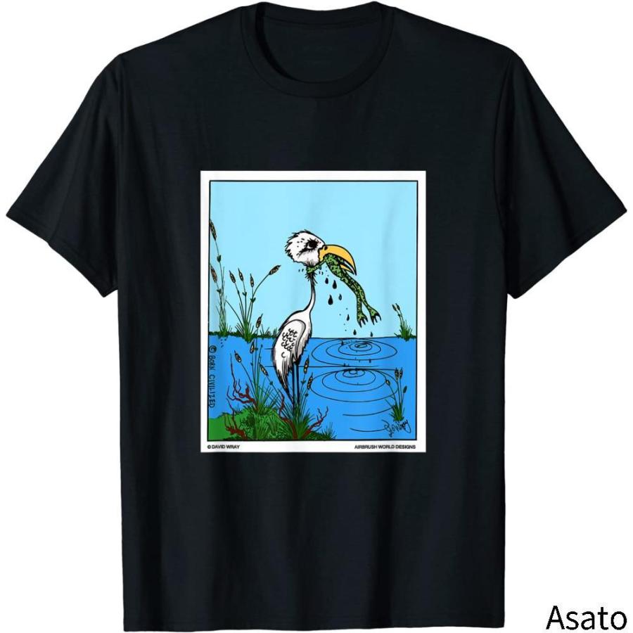 【オンライン限定商品】 カエル面白い鳥のインスピレーションを与えるノベルティギフトをあきらめないでください Tシャツ 2021新入荷