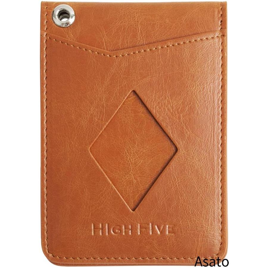 High Five パスケース 二つ折り 定期入れ カードポケット 4枚 3面 Icカード 2枚 おしゃれ メンズ レディース 牛革風 Puレザー 欲しいの