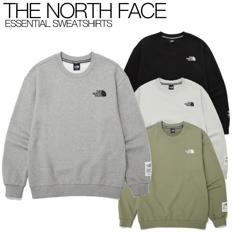 送料無料 ノースフェイス トレーナー THE NORTH FACE ESSENTIAL SWEATSHIRTS エッセンシャルスウェットシャツ  BLACK/KHAKI/GREY/OATMEAL NM5MN55A/B/C/D : nm5mn55abcd : select shop as - 通販  -