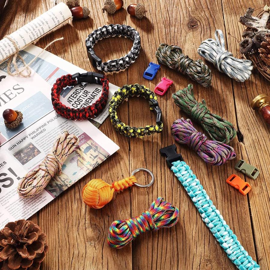 テントロープ 長さ3m 12色セット タープロープ 4mm ガイロープ