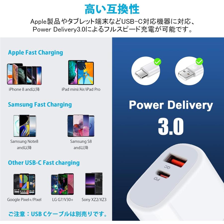Viviber 充電器 USB-C コンセント Type-C ACアダプター (USB Viviber 充電器 USB-C コンセント Type-C ACアダプター (USB