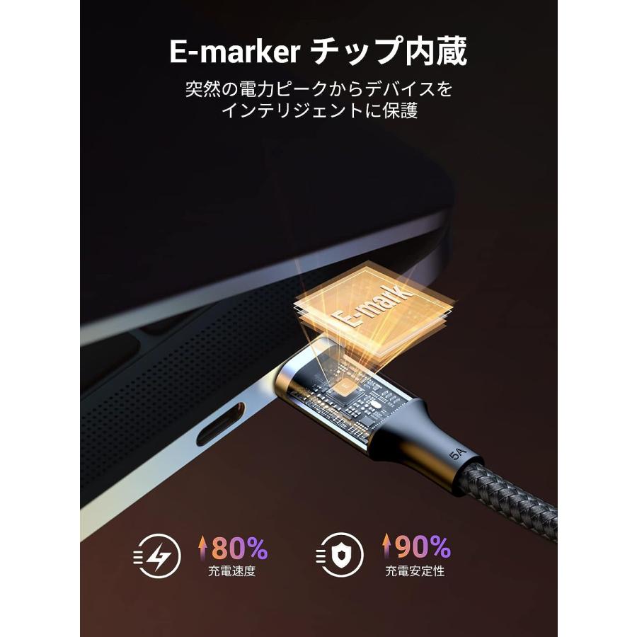 UGREEN USB Type CケーブルPD対応100W/5A 超急速充電USB C to