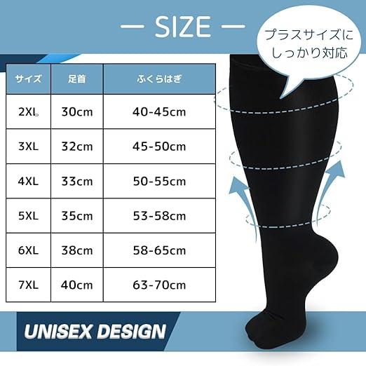 大きいサイズ 着圧ソックス ゆったり プラスサイズ 加圧 靴下 サポート