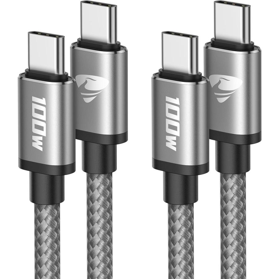 USB C ケーブル【2M/2本 PD対応 100W/5A 超急速充電】USB タイプc 断線
