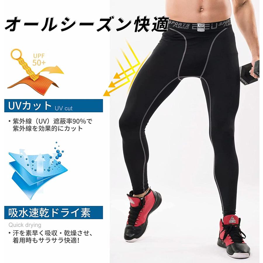 コンプレッションタイツ メンズ ロングスパッツ 前開き/前閉じ コンプレッションタイツ メンズ ロングスパッツ 前開き/前閉じ
