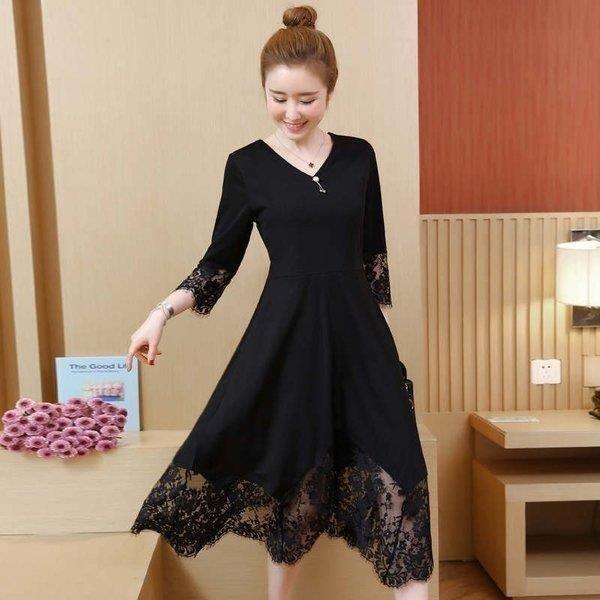人気の贈り物が ワンピース レースワンピース レディース フォーマル 通勤 ドレス パーティー 結婚式 二次会 通勤 長袖 Aライン きれいめ 着痩せ 大きいサイズ ワンピース サイズ 4xl Www We Job Com