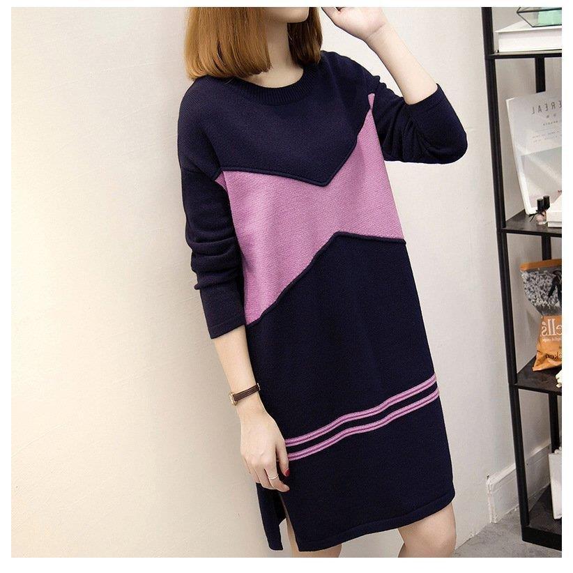 ワンピース ショート丈 クルーネック 長袖 膝上 あったか 大人 おしゃれ 可愛い 秋 冬 シンプル 10代 代 30代 高級素材使用ブランド