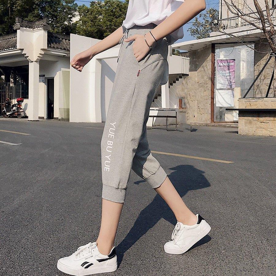 ボトムス レディース スポーツウェア スウェットパンツ ジョガーパンツ 7分丈 夏向き 英文字 カジュアル 運動着 ジョギング ランニング 激安価格の